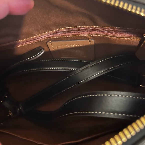 Coach Brown and Black Signature Satchel - Picture 8 of 11